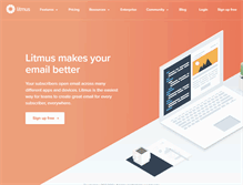 Tablet Screenshot of litmus.com